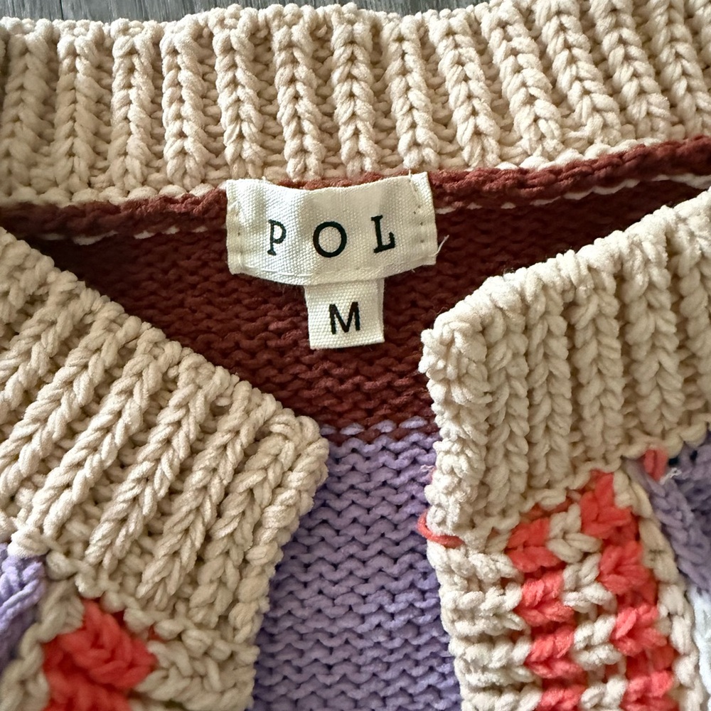 POL Multicolor Patchwork Cardigan NWT - image 6